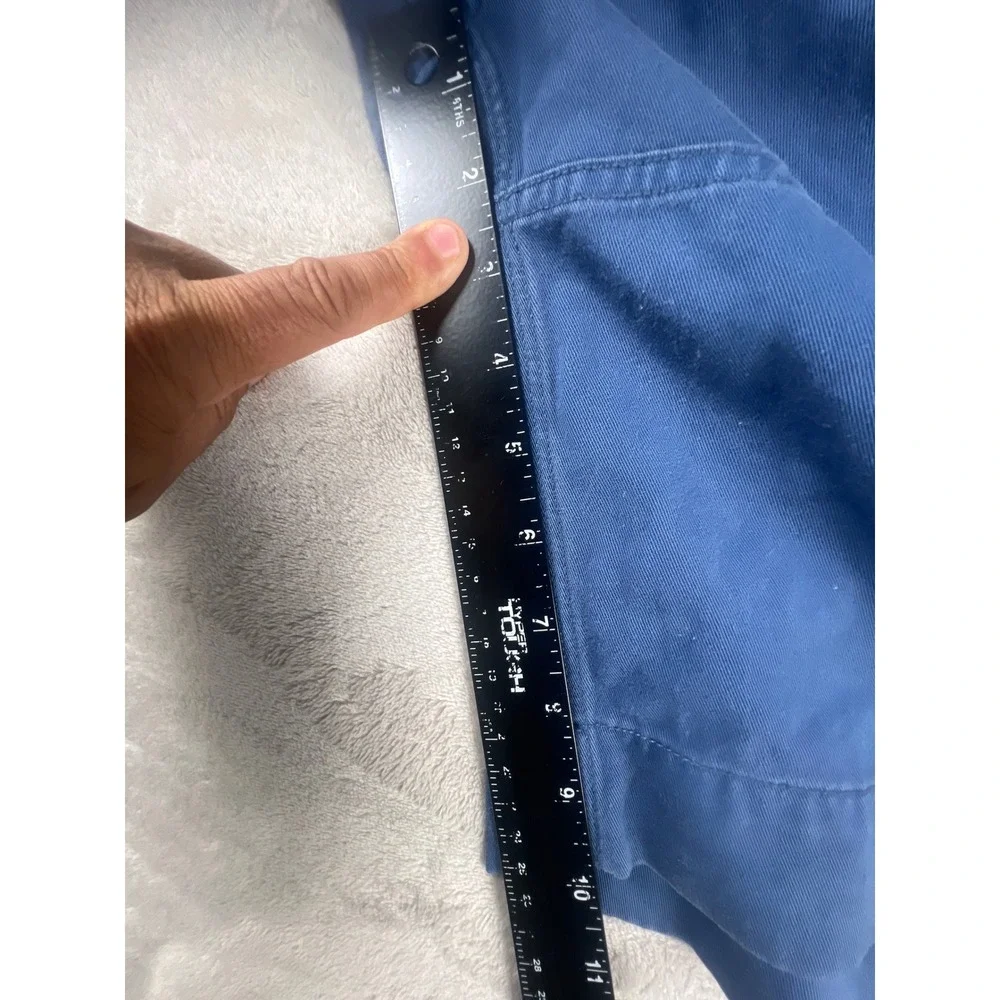 Polo Ralph Lauren Mens Blue Cargo Shorts Classic Polo Chino Size 34 Twill Cotton